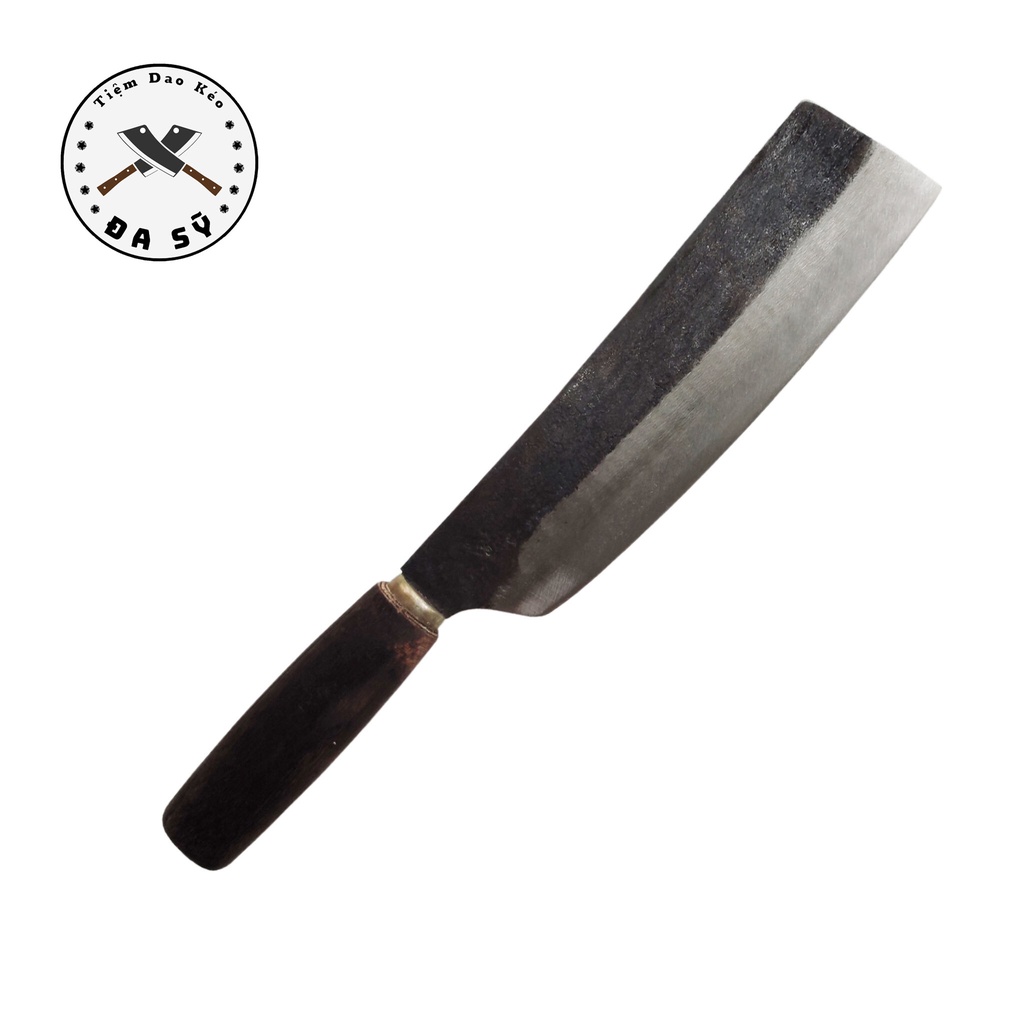 Dao Thái To Nhíp Xe, Thái Thịt, Thái Rau, Gọt Hoa Quả, Dao Rèn Từ Thép Nhíp Xe Siêu Bền, Cán Gỗ Chắc Chắn - D8