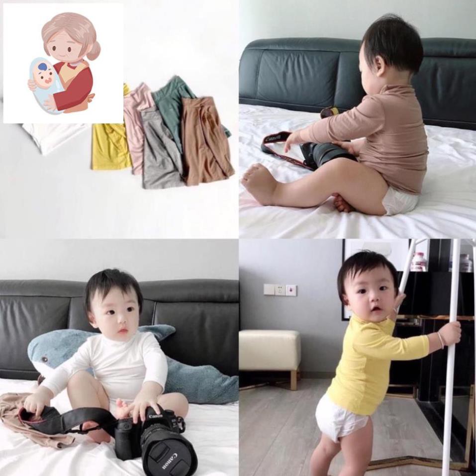 Áo cổ lọ dài tay cho bé trai bé gái thun lạnh Peekaboo, mã BCE909