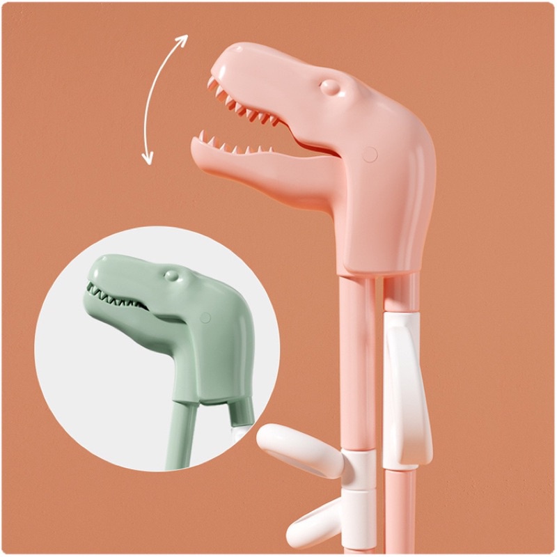 Đũa tập ăn xỏ ngón cho bé tập gắp hình khủng long xinh xắn