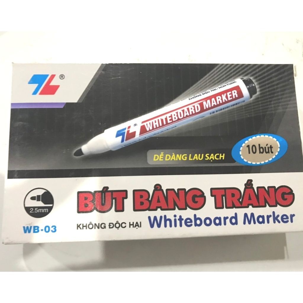 Hộp bút lông viết bảng WB-03/bút viết bảng trắng WB03,Thiên Long, màu xanh, đen, đỏ chính hãng, giá rẻ