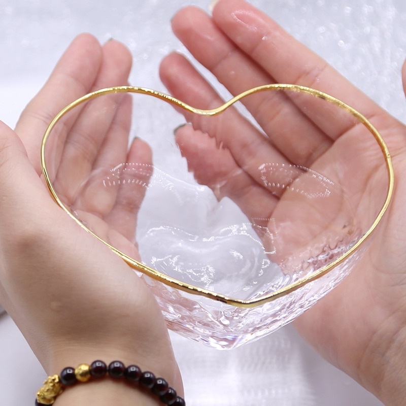 Bát ngâm tay cao cấp hình trai tim bát đựng thức ăn