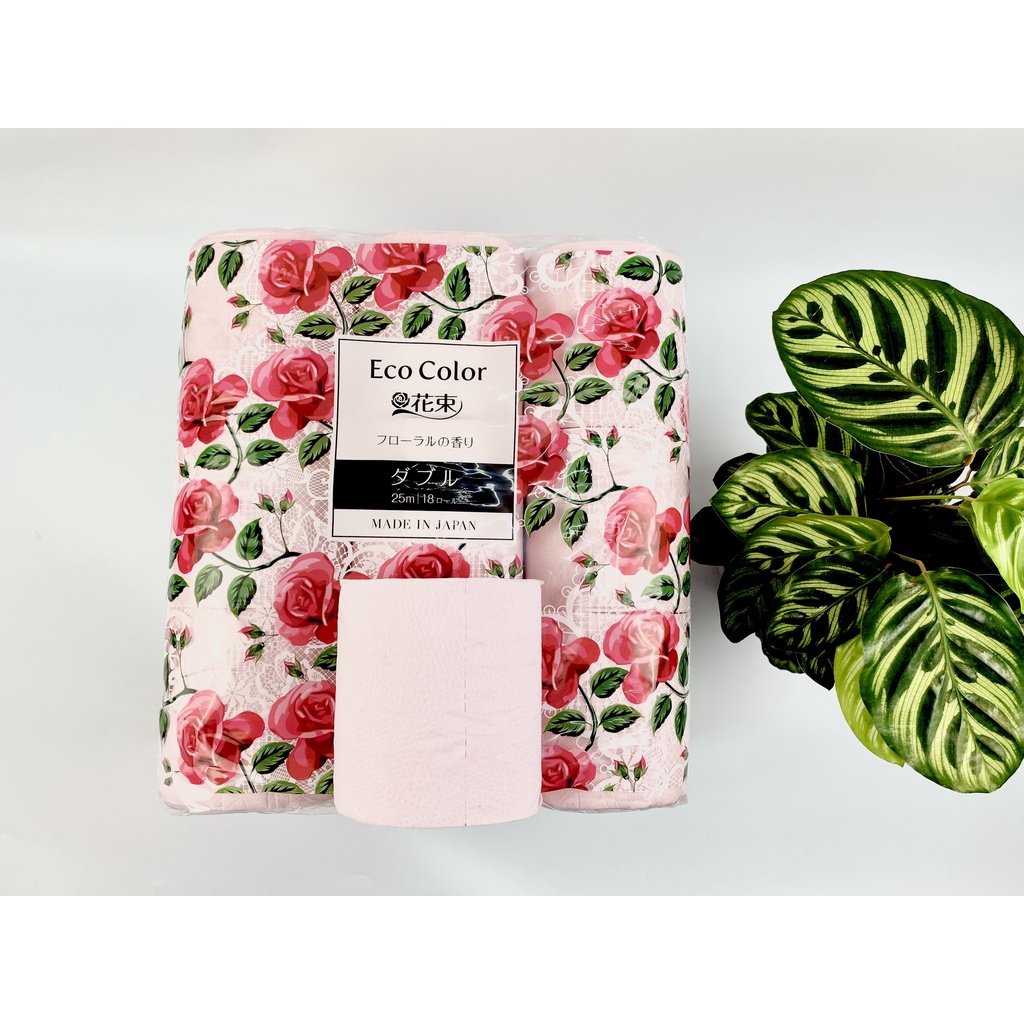 Giấy vệ sinh Eco Color 18 cuộn Nhật Bản, giấy vệ sinh tiện dụng