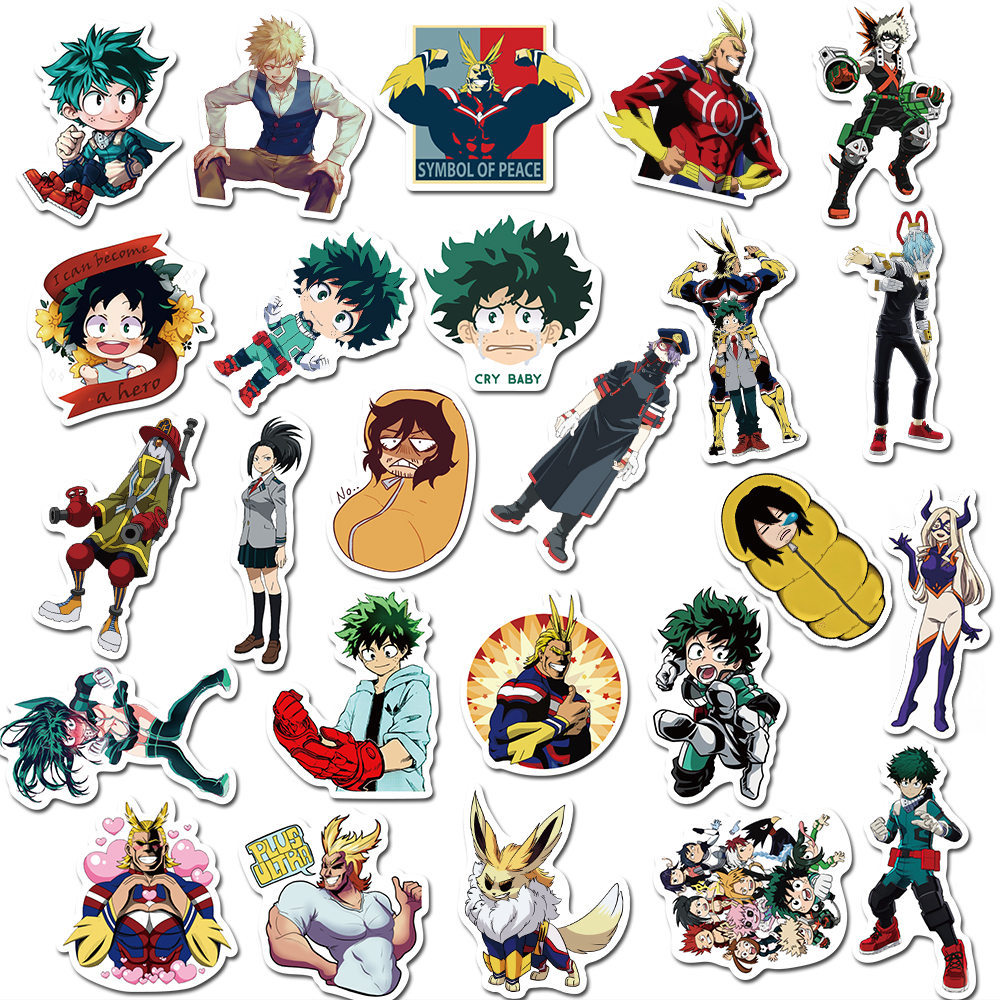 50Pcs/Set ❉ My Hero Academia Series 02 Stickers ❉ Midoriya Izuku Bakugou Katsuki Todoroki Shoto Anime Cartoon DIY Fashion Mixed Doodle Decals Stickers