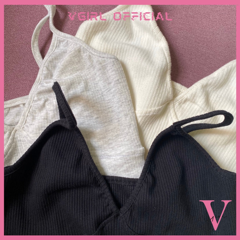 Set Áo croptop 2 dây kèm khoác cardigan tay dài VGIRL [ẢNH ĐỘC QUYỀN]