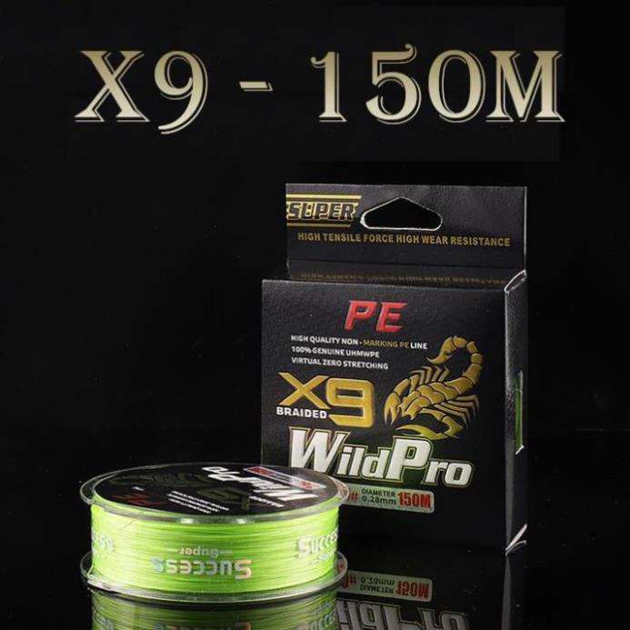 Dây Dù Câu Cá PE Lure X9 Wildpro Dù Câu Cá 150m, Phụ Kiện Câu Cá