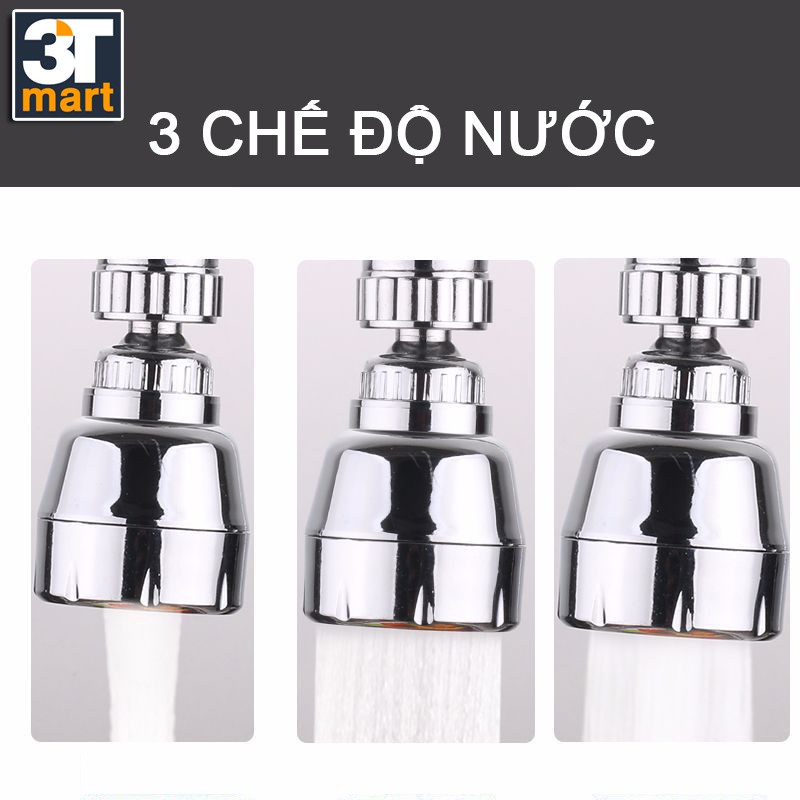 Đầu vòi tăng áp rửa bát điều hướng xoay 360 độ 3 chế độ nước C'MON DV-05