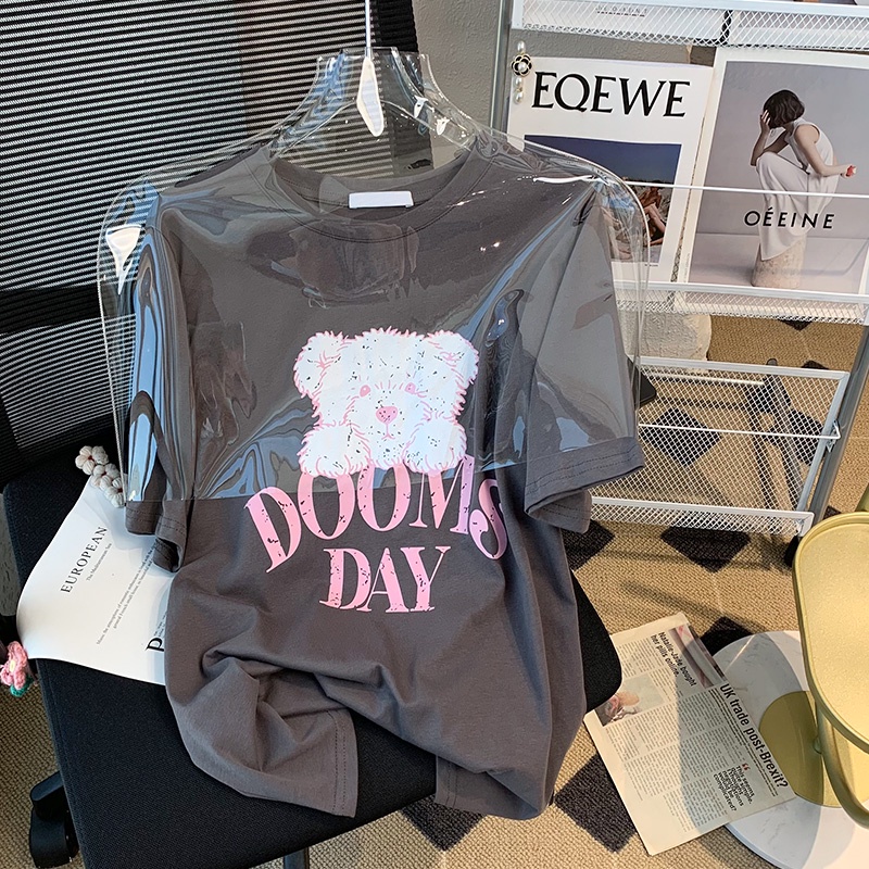 NRVP Áo Thun Nữ Tay Ngắn In Hình Phong Cách Hàn Quốc Thời Trang Mùa Hè 2022