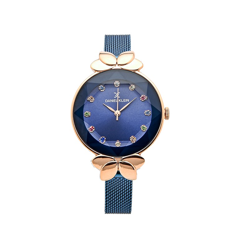 Đồng hồ Nữ Daniel Klein Flowers Blue Metal Wire DK.1.12554.6