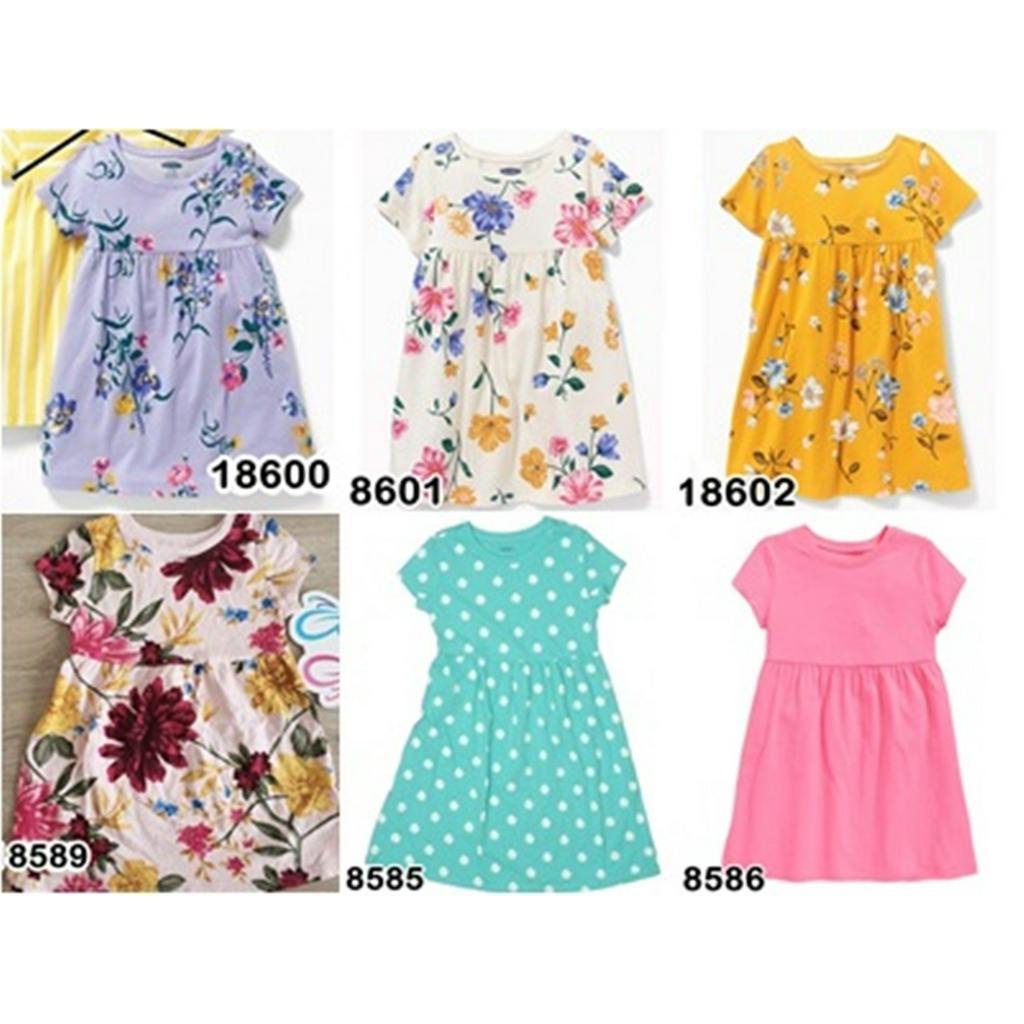 Đầm thun Bigbaby xuất dư oldnavy chất thun cotton mềm mát cho bé 9-21kg