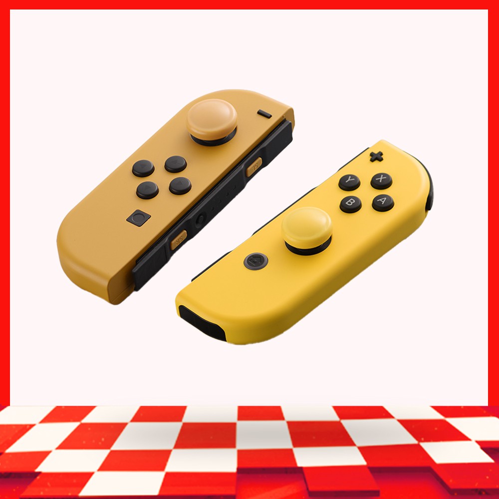 [Sẵn VN - NowShip] Phụ Kiện Bọc Nút Xoay Họa Tiết Đơn Giản Cho Analog Joycon Nintendo Switch NS Vàng Nâu