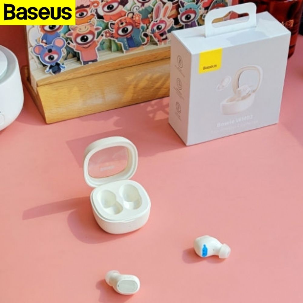 Tai nghe nhét tai không dây BASEUS WM02 bluetooth 5.3 TWS chống ồn chuyên dành cho gaming kháng nước - bảo hành 12 tháng
