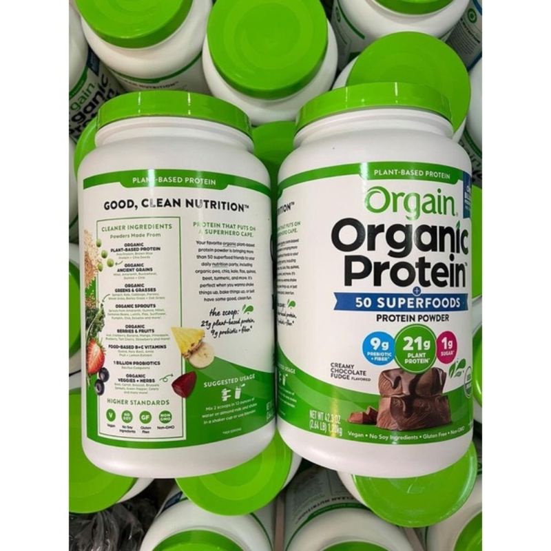 Bột Protein hữu cơ Orgain Organic Protein &amp; Superfoods 1.2kg