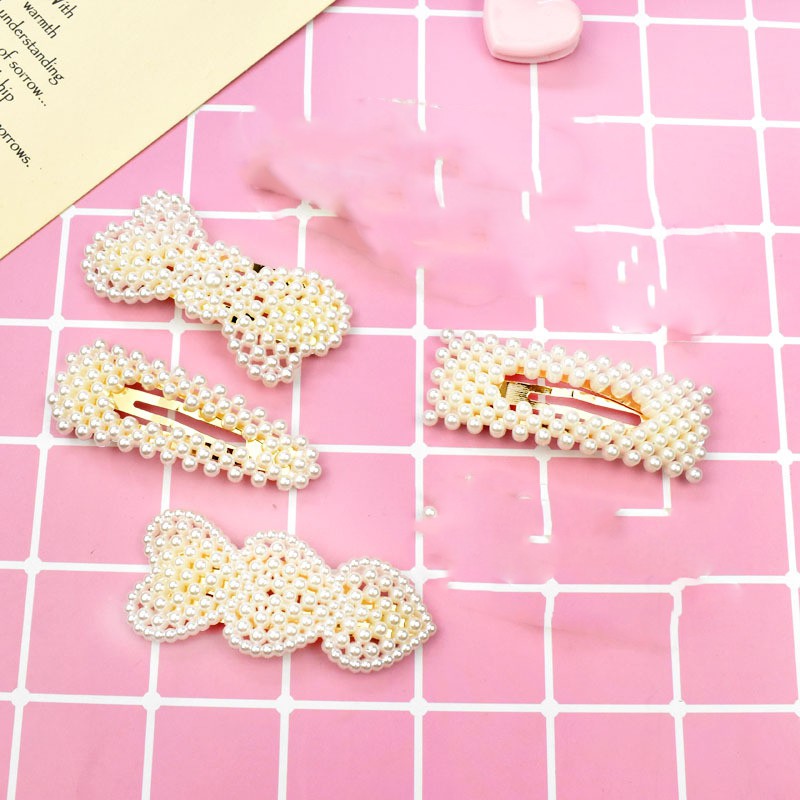 Kẹp tóc dễ thương Hàn Quốc đính đá ngọc trai Nhân Tạo – Nhiều mẫu