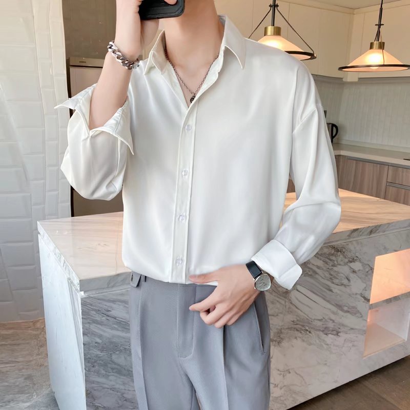 Áo Sơ Mi Nam Tay Dài Phong Cách Hàn Quốc Thời Trang