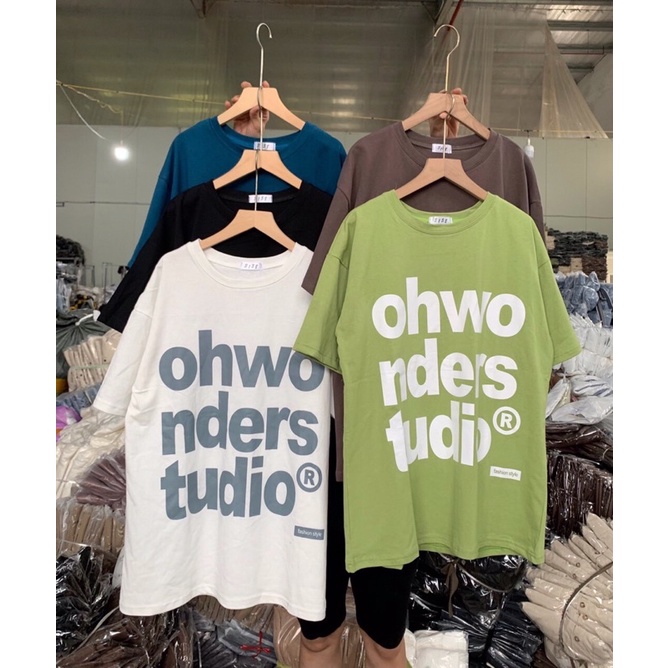 [Ảnh thật/Video]Áo phông OHwo to rộng Hàn Quốc Áo phông basic