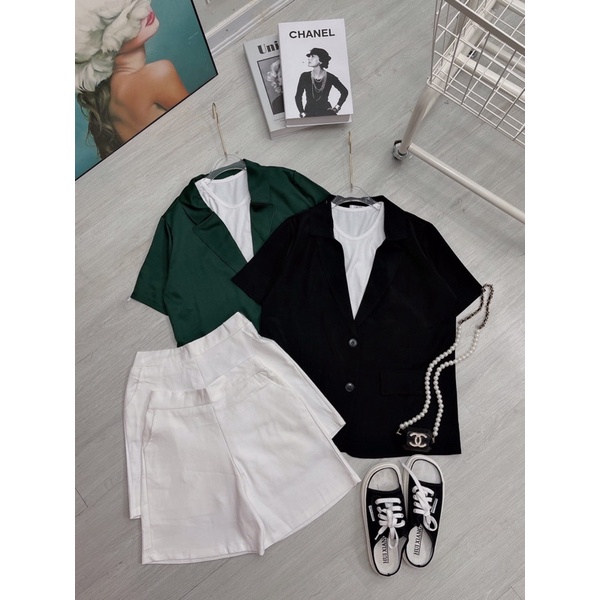 Set Vest 3 Món Siêu Đẹp, Áo Blazer Kết Hợp Siêu Xinh