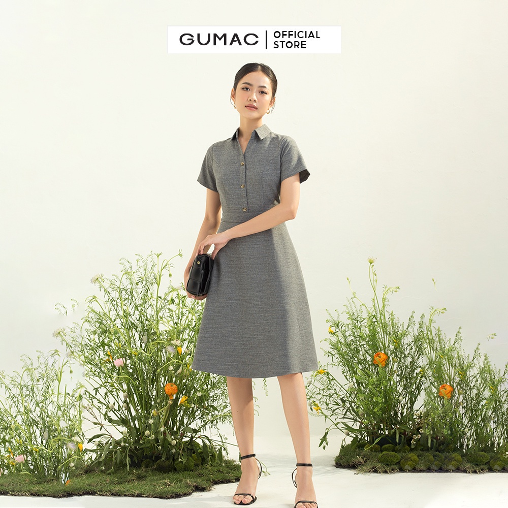 Đầm sơ mi cơ bản thời trang GUMAC DC03039