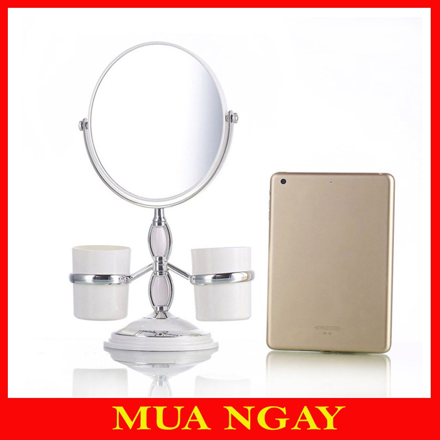 Gương Trang Điểm Kèm Cốc Xoay 360 Độ Cao Cấp GT22