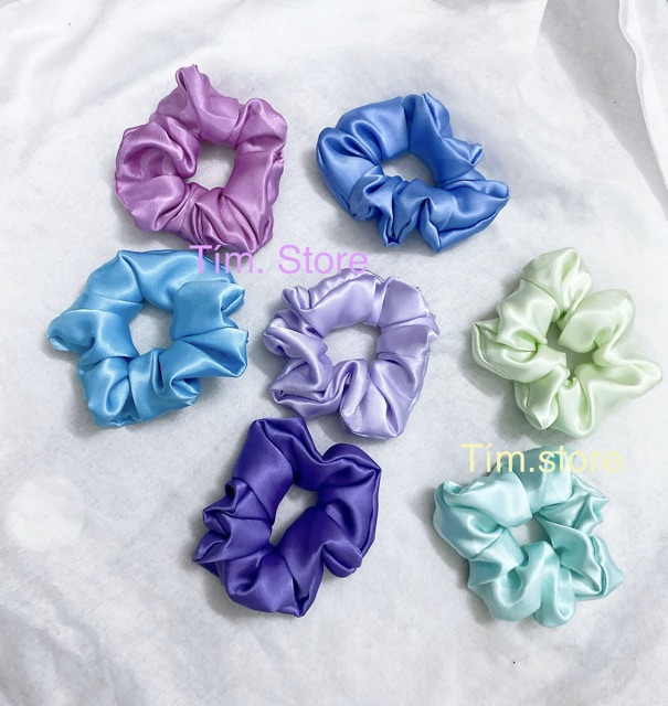 [Ảnh thật] CỘT TÓC VẢI SCRUNCHIES SATIN XINH HOT P3