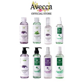 Rửa Tay Khô Hương Bạc Hà & Oải Hương Milaganics Dạng Gel & Xịt (100,250ml)