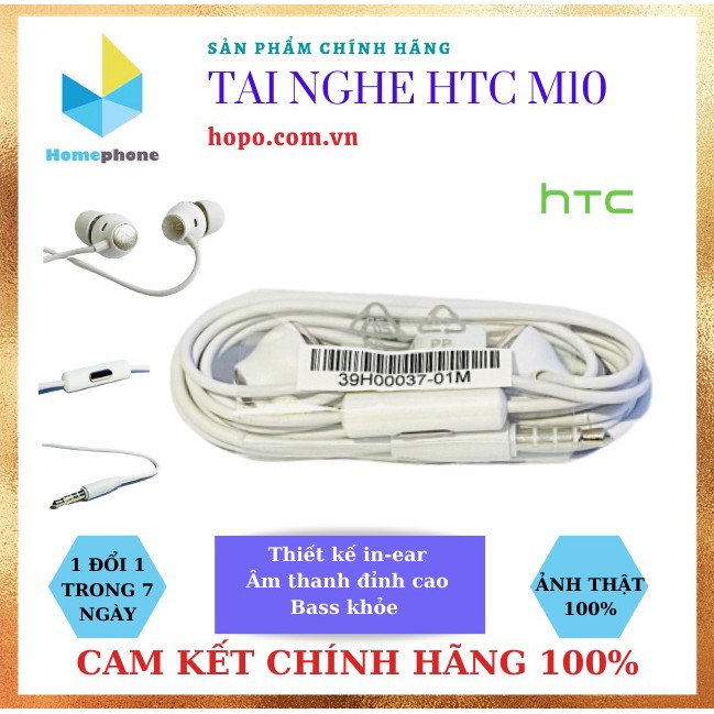 Tai Nghe Bóc Máy Chính Hãng HTC M10. Âm Thanh Siêu Chất. Phong Cách Hiện Đại, Trẻ Trung. Bảo Hành 12 Tháng