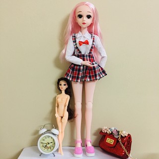 Búp bê bjd 1/3 cao 60cm váy nữ sinh - kèm giàyp