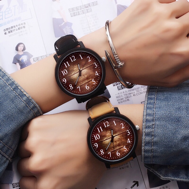 Đồng hồ unisex dây da kiểu dáng thể thao size to | BigBuy360 - bigbuy360.vn