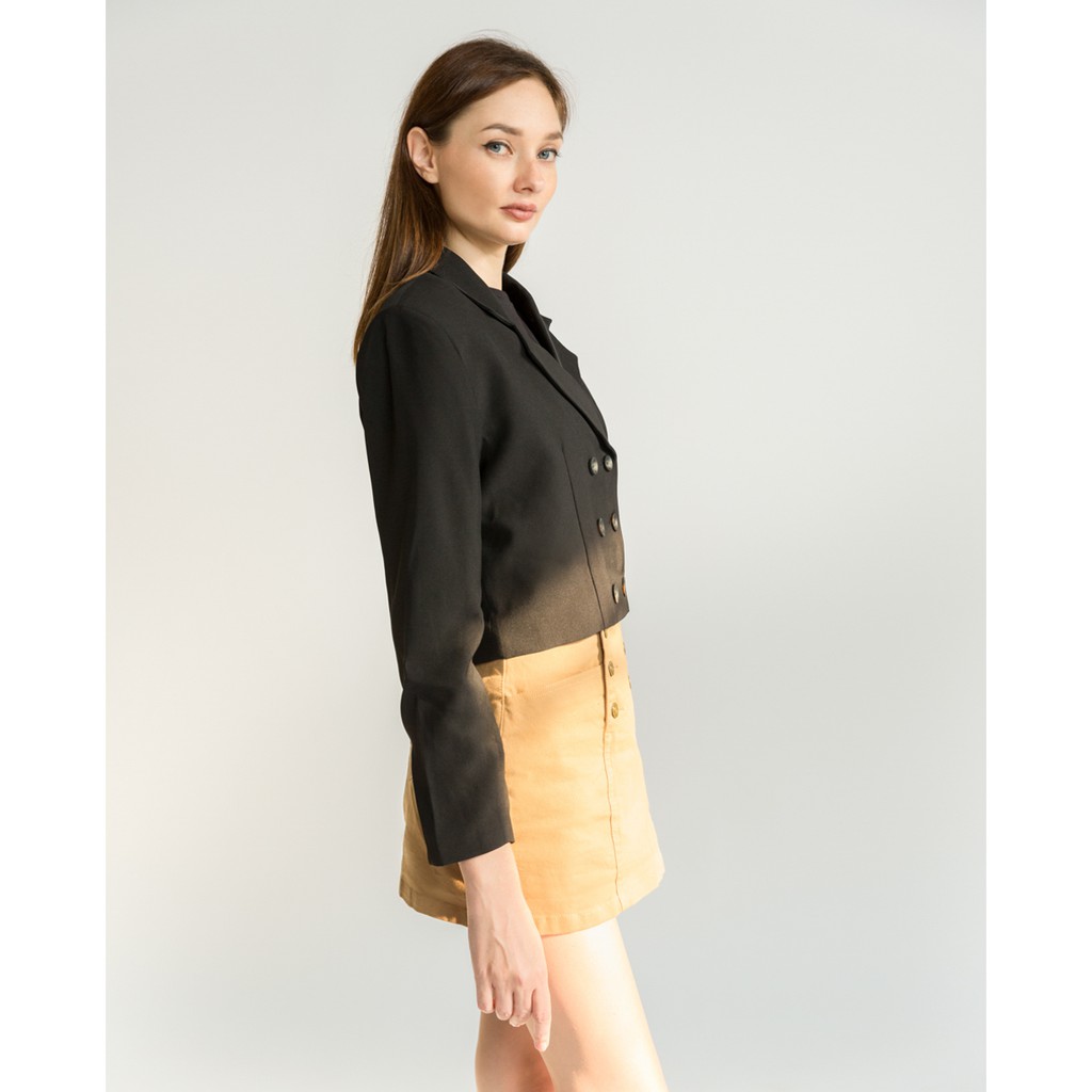 Áo khoác vest croptop nút cách điệu - 10706537 J-P Fashion