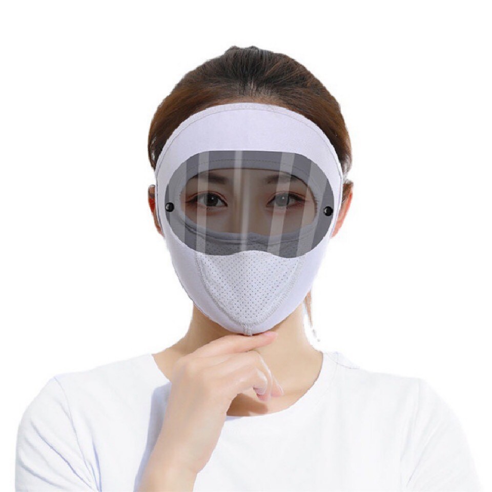 Khẩu trang Ninja kín mặt có kính râm chống nắng, chống tia UV, chống bụi, có lỗ thoáng khí
