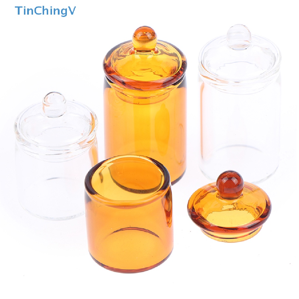 Lọ Thủy Tinh Mini Đựng Hạt Cà Phê / Kẹo / Hạt Trang Trí Nhà Búp Bê 1: 12