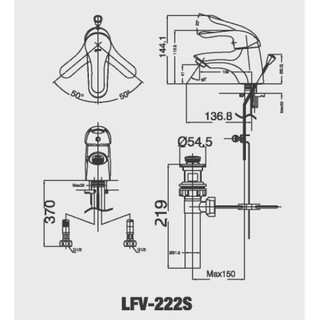 Vòi chậu lavabo Inax LFV-222S