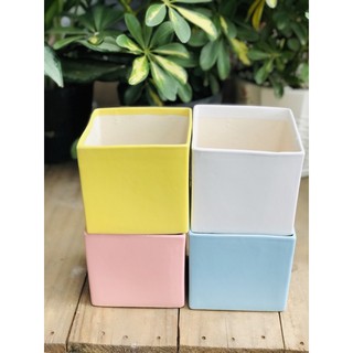 Chậu vuông lớn bát tràng