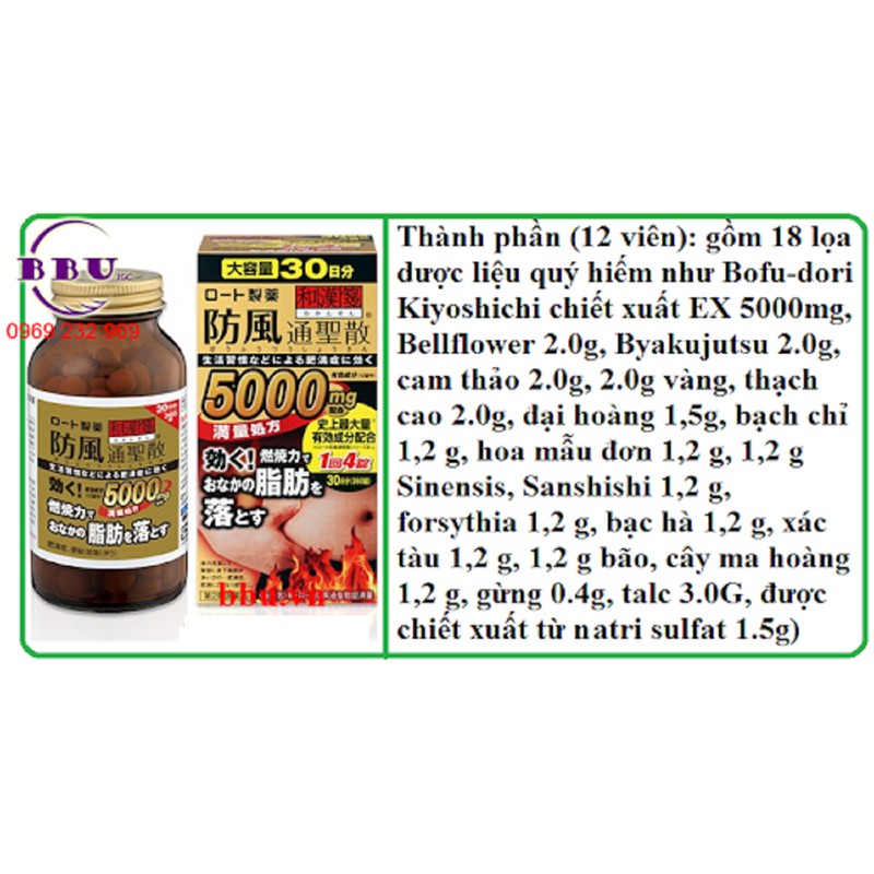 Viên uống giảm bụng béo mỡ giảm cân Rohto Nhật bản 30 ngày 360 viên | BigBuy360 - bigbuy360.vn