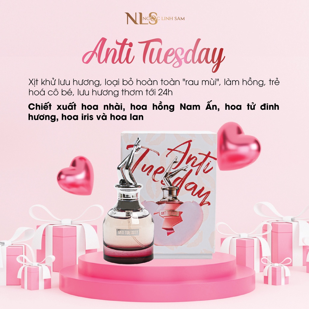 Xịt ngăn mùi ANTI TUESDAY NLS lưu hương quyến rũ 30ml