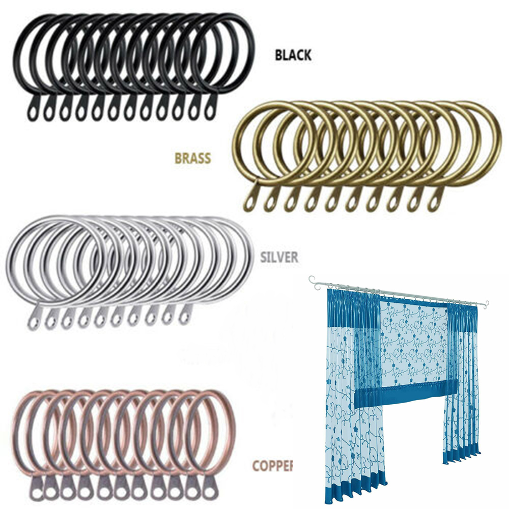 Set 30 Móc Treo Rèm Cửa Bằng Kim Loại Nhiều Màu Sắc Tiện Dụng Trang Trí Nhà Cửa