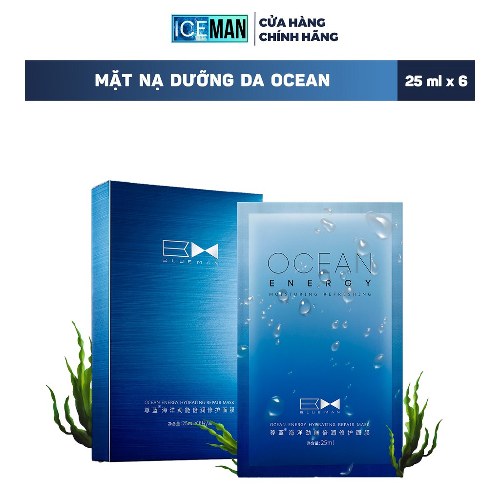 Mặt Nạ Dưỡng Da Ocean BLUEMAN Loại Bỏ Mụn Đầu Đen 25ml x 6 miếng ZL15020550