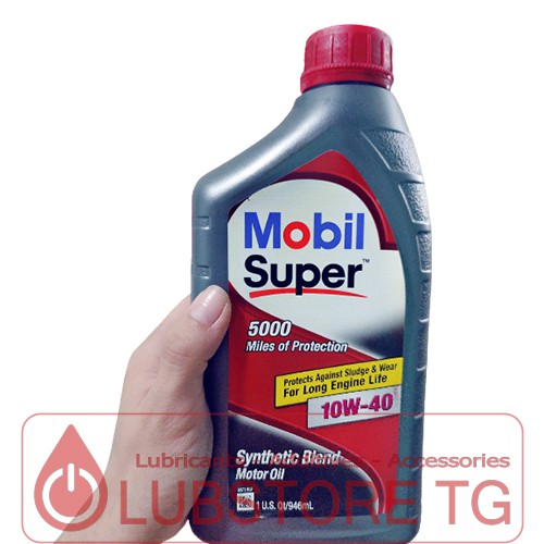 Nhớt MOBIL SUPER 5000 SAE 10W40 946 ml. Nhập khẩu từ MỸ