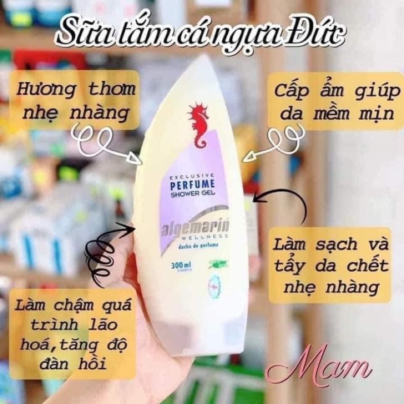 Sữa tắm cá ngựa Đức hàng chính hãng chuẩn thơm và mềm mịn da, lưu hương lâu dài