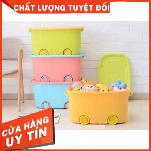 [XẢ KHO+FREE SHIP] Thùng nhựa có nắp, bánh xe đụng đồ dùng, đồ choi cho bé cho mẹ