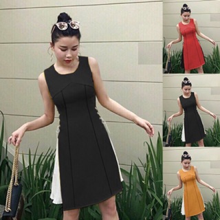 Đầm xẻ tà phối dập ly