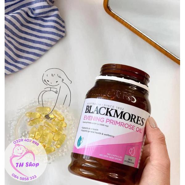 [BIG SALE] Tinh dầu Hoa anh thảo Blackmores Evening Primrose Oil, Úc (190 viên) giúp làm đẹp da tóc, cân bằng nội tiết