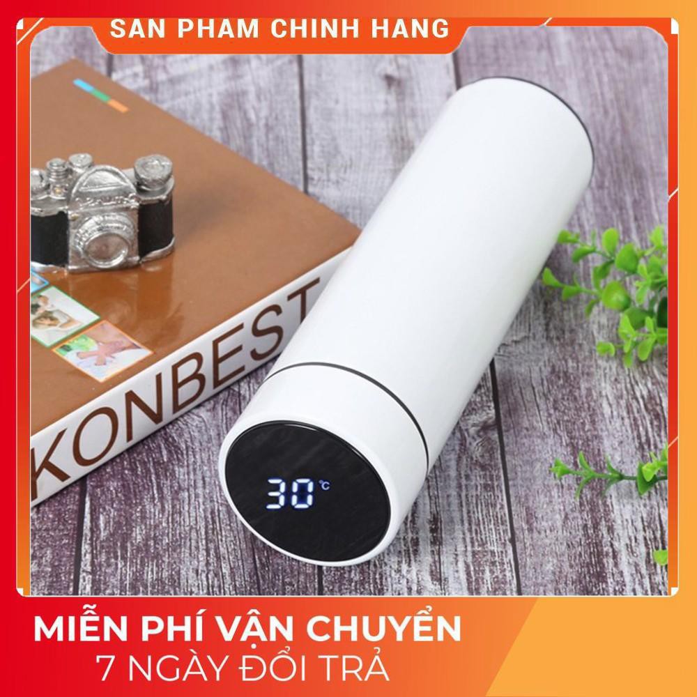 Bình giữ nhiệt 500ml có màn hình hiển thị nhiệt độ-giữ nước nóng,lạnh - pin năng lượng mặt trời