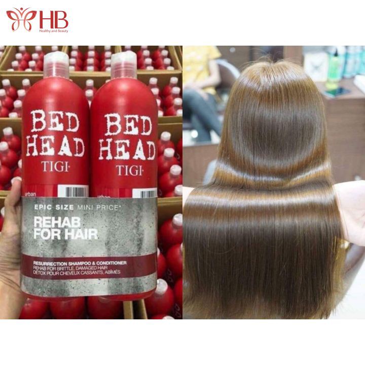 [2 Chai]Cặp Dầu Gội Xả Phục Hồi Tóc Hư Tổn Tigi Bed Head Reha Twin - Màu Đỏ, Xanh Dương, Tím