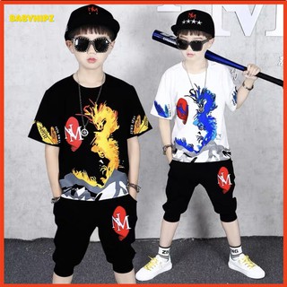 Đồ bộ bé trai đi chơi mặc nhà giá rẻ đẹp thoáng mát mùa hè chất cotton bé 4 đến 13 tuổi - BBH041
