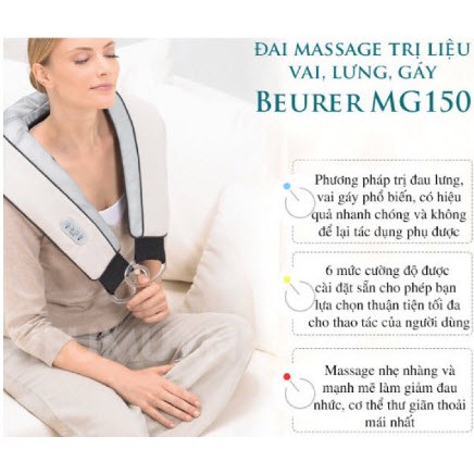 [Hàng Đức] Đai massage trị liệu vai gáy, lưng MG 150, Hãng Beurer