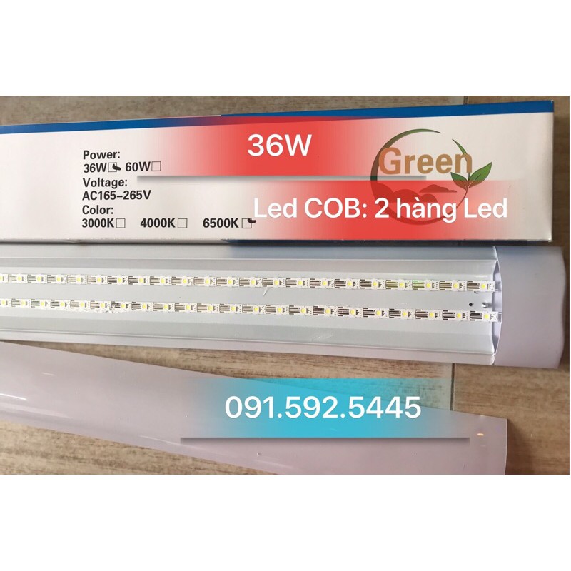 Đèn Tuýt Led Bán Nguyệt 1.2m(Đủ Công Suất). Led COB Siêu Sáng Bảo hành 12 tháng