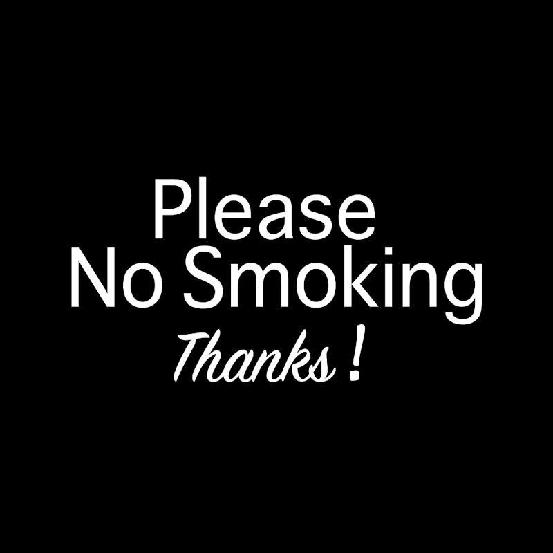 Đề can vinyl Please No Smoking trang trí xe hơi sáng tạo tiện lợi kích cỡ 16.7cm*8.3cm