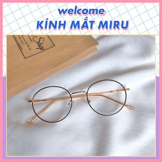 Gọng kính cận kim loại nam nữ MIRU mắt tròn màu sắc thời trang thiết kế chắc chắn  - 72323