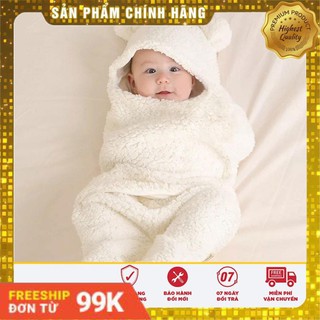 [Giảm 50%] Chăn quấn lông cừu ủ kén Baby Blanket hình thú cao cấp cho bé yêu