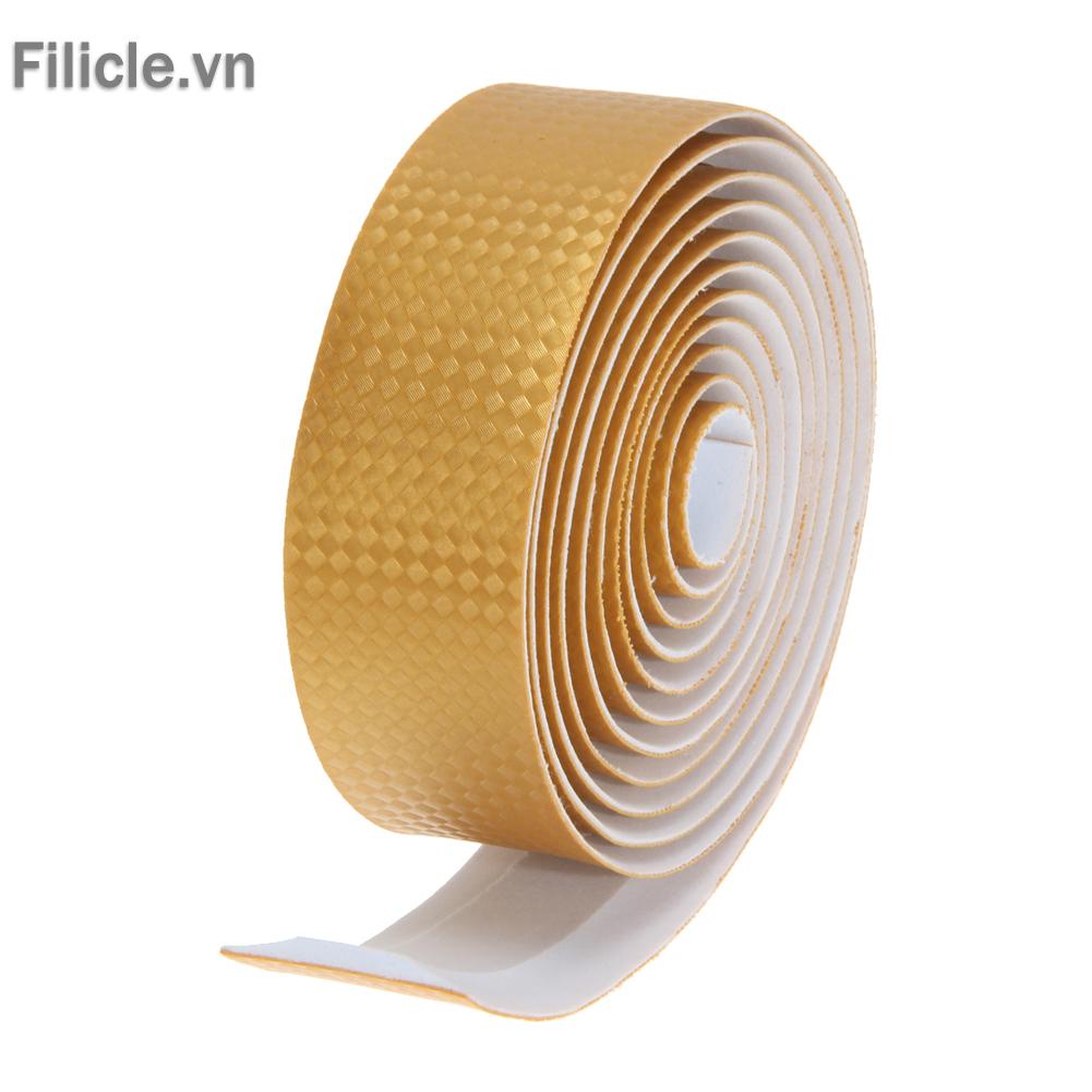 Băng Quấn Ghi Đông Xe Đạp Màu Đen + 2 Dây Cột Bằng Sợi Carbon